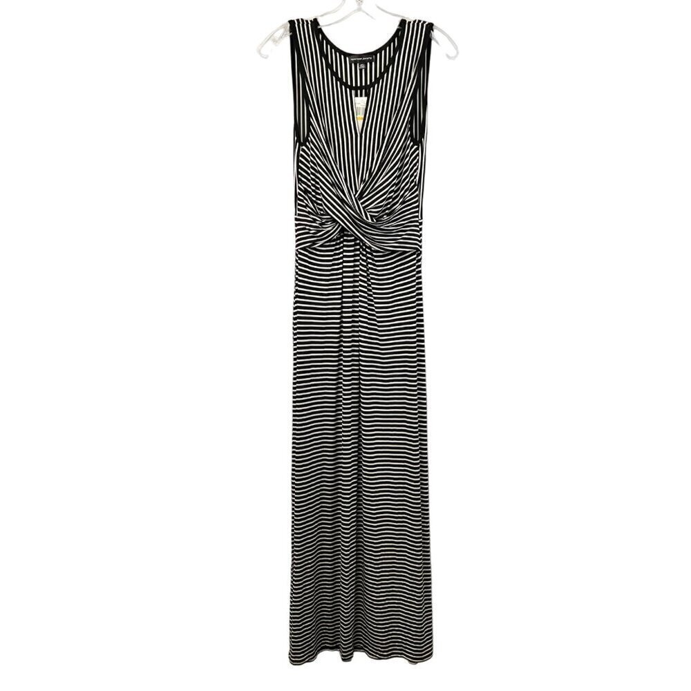 Spenser Jeremy Womens Sleeveless Twisted Front Striped Maxi Dress S Petite New